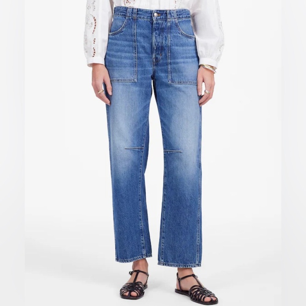 Madewell The Darted Barrel-Leg Jean
